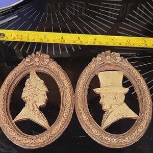 Source Unknown Vintage Style Brown Cameo Wall Art